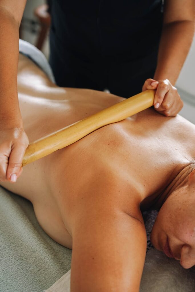 A Woman Having a Body Massage